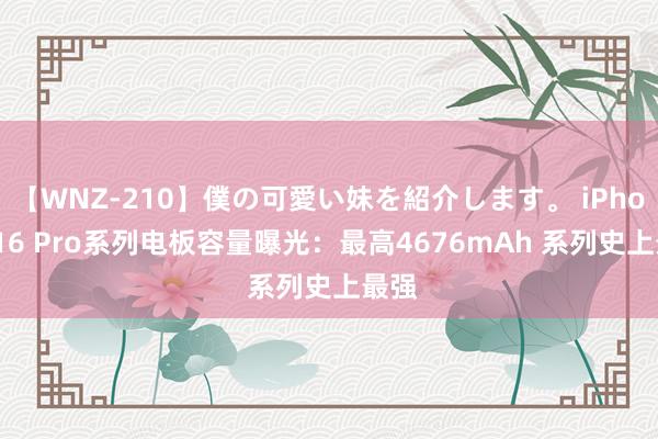 【WNZ-210】僕の可愛い妹を紹介します。 iPhone 16 Pro系列电板容量曝光：最高4676mAh 系列史上最强