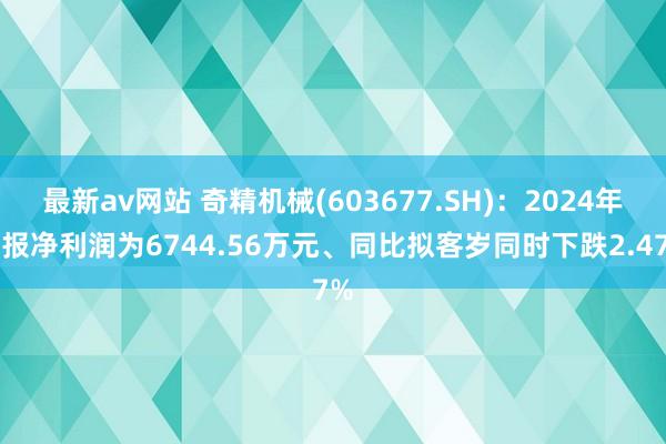最新av网站 奇精机械(603677.SH)：2024年年报净利润为6744.56万元、同比拟客岁同时下跌2.47%