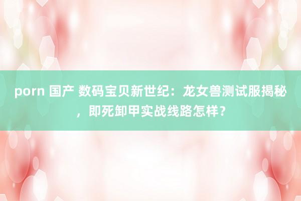 porn 国产 数码宝贝新世纪：龙女兽测试服揭秘，即死卸甲实战线路怎样？