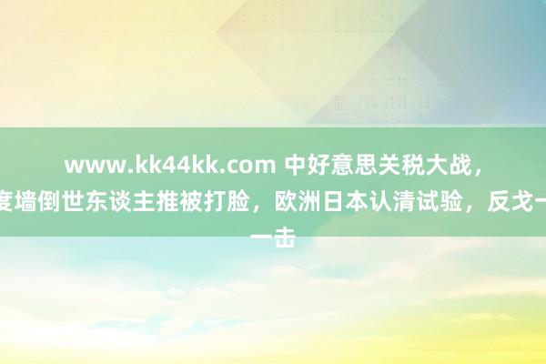 www.kk44kk.com 中好意思关税大战，印度墙倒世东谈主推被打脸，欧洲日本认清试验，反戈一击