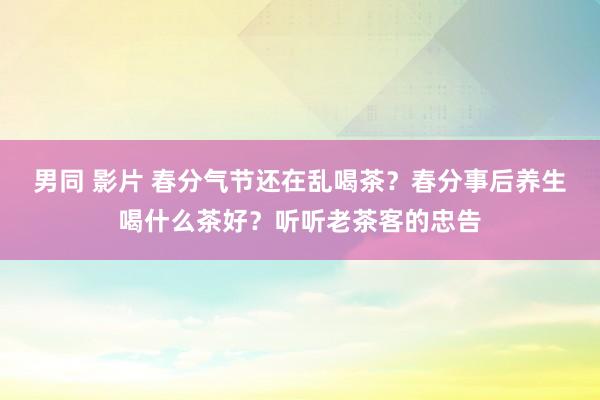男同 影片 春分气节还在乱喝茶？春分事后养生喝什么茶好？听听老茶客的忠告