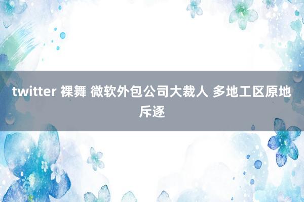 twitter 裸舞 微软外包公司大裁人 多地工区原地斥逐